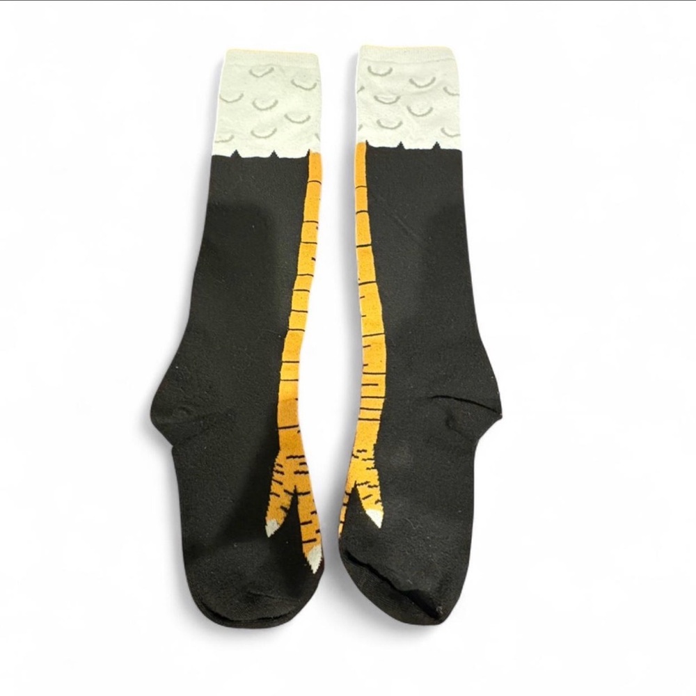 Elegant Black and Orange Dress Socks